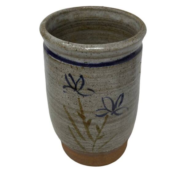 MARTZEN Art Pottery Flower Stoneware Minimalist Vase 5.5" Signed - Picture 1 of 9